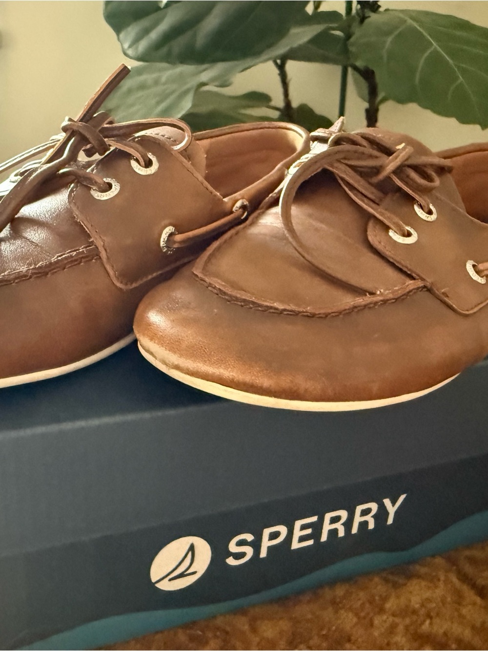 Sperry Men’s Tan Leather Boat Shoes